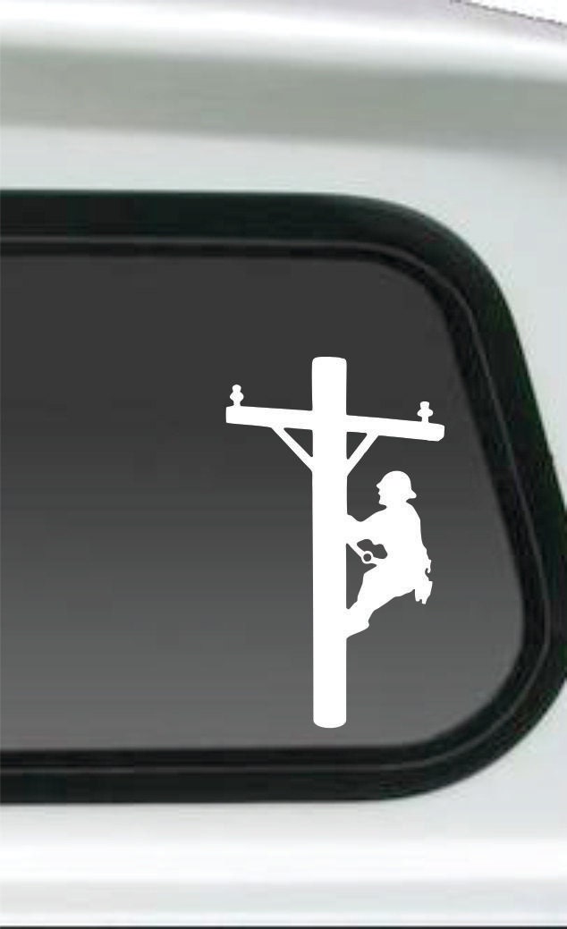 Line Work Decal Lineman 6 Inch Vinyl Decal - Etsy
