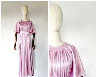 vintage 1970s lillac purple evening cocktail party gown - medium