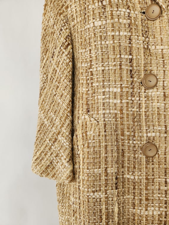 vintage 1960's wool boucle coat original 60's woo… - image 3
