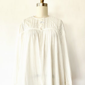 antique 1910s white Edwardian cotton nightgown - x large
