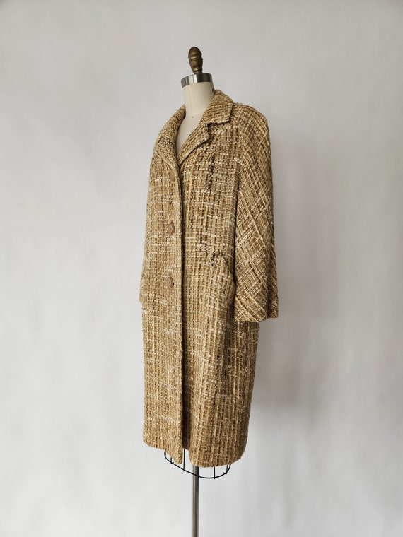 vintage 1960's wool boucle coat original 60's woo… - image 4