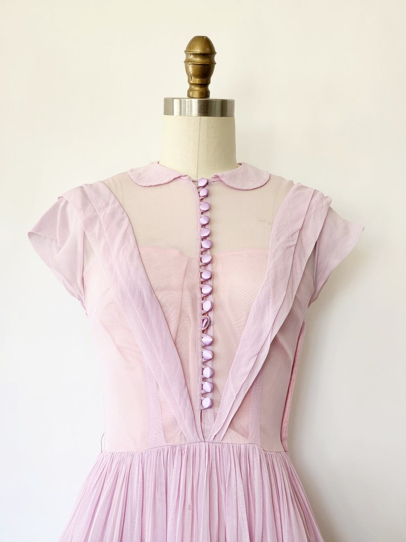Vintage 1940s Pink Chiffon Gown / Dress X Small Etsy New Zealand