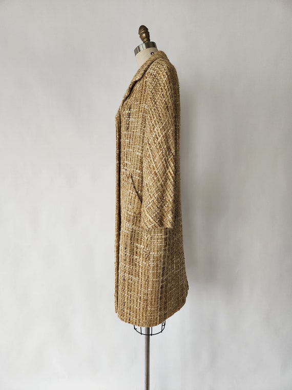 vintage 1960's wool boucle coat original 60's woo… - image 6