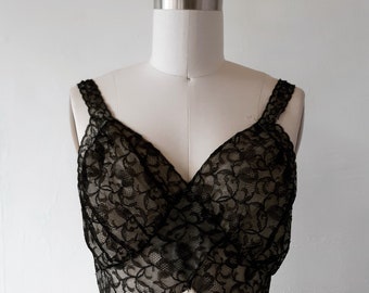 vintage 1960s nightgown - vintage 1960s black and white lingerie nightgown - size small - vintage 60s lingerie