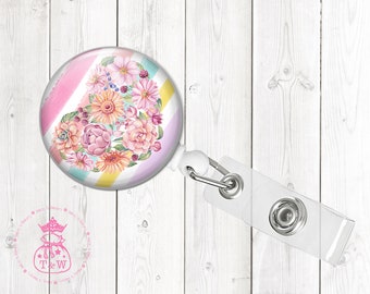 Succulent Badge Reel | Succulents and Cacti Retractable ID Badge Holder