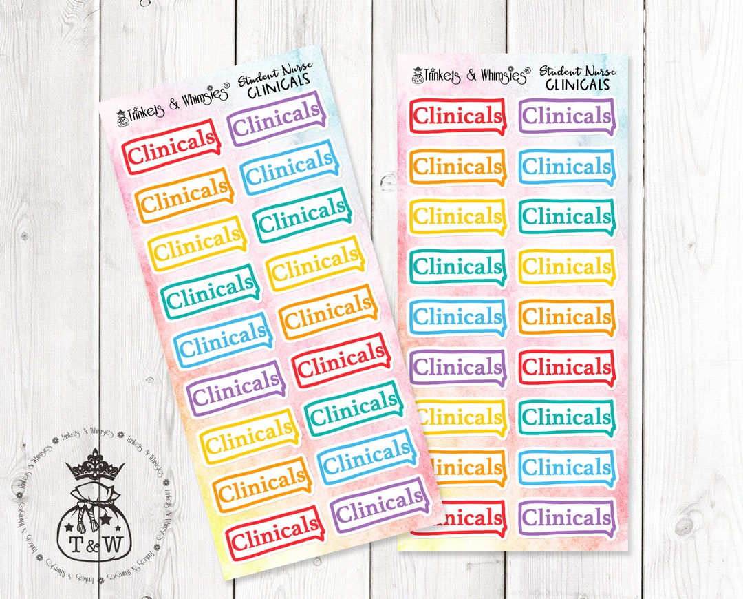 Student Nurse Clinicals Tracker | Clinicals Sticker | Nursing School ...