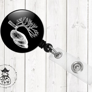 LUNGS Ausweishalter | Atemtherapeut Ausweishalter | Pulmonologen-Abzeichen-Roller | RT Versenkbarer Ausweishalter Schwarz