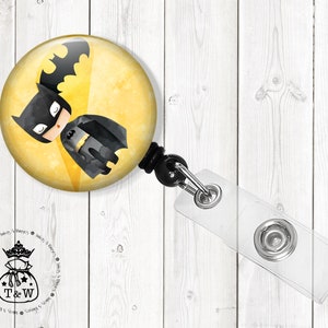 Superhero Fan Art Retractable ID Badge Holder | Superhero Badge Reel