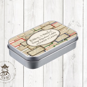 Porto Definitionen Etiketten | Wort-Definitions-Aufkleber | Sticker Flocken in der Blechdose