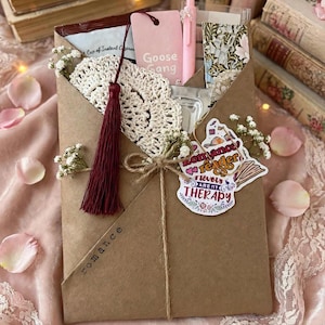 Paquete de libros para citas a ciegas, nuevo kit de lectura de ficción con accesorios.