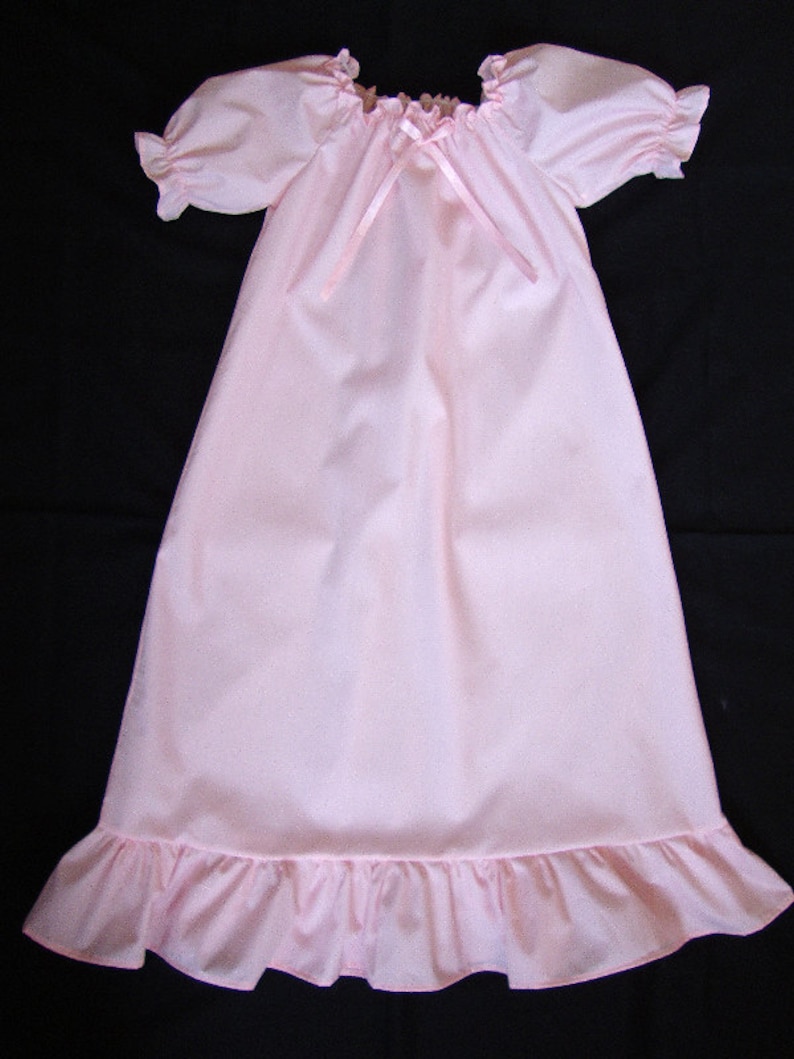 Girls Pink Cotton Nightgown with option of Matching 18 Etsy
