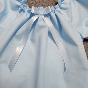 Blue Prairie Dress/Wendy Darling costume/ Girls Blue full length Dress/ Frontier Dress/ Old Fashioned Dress image 3