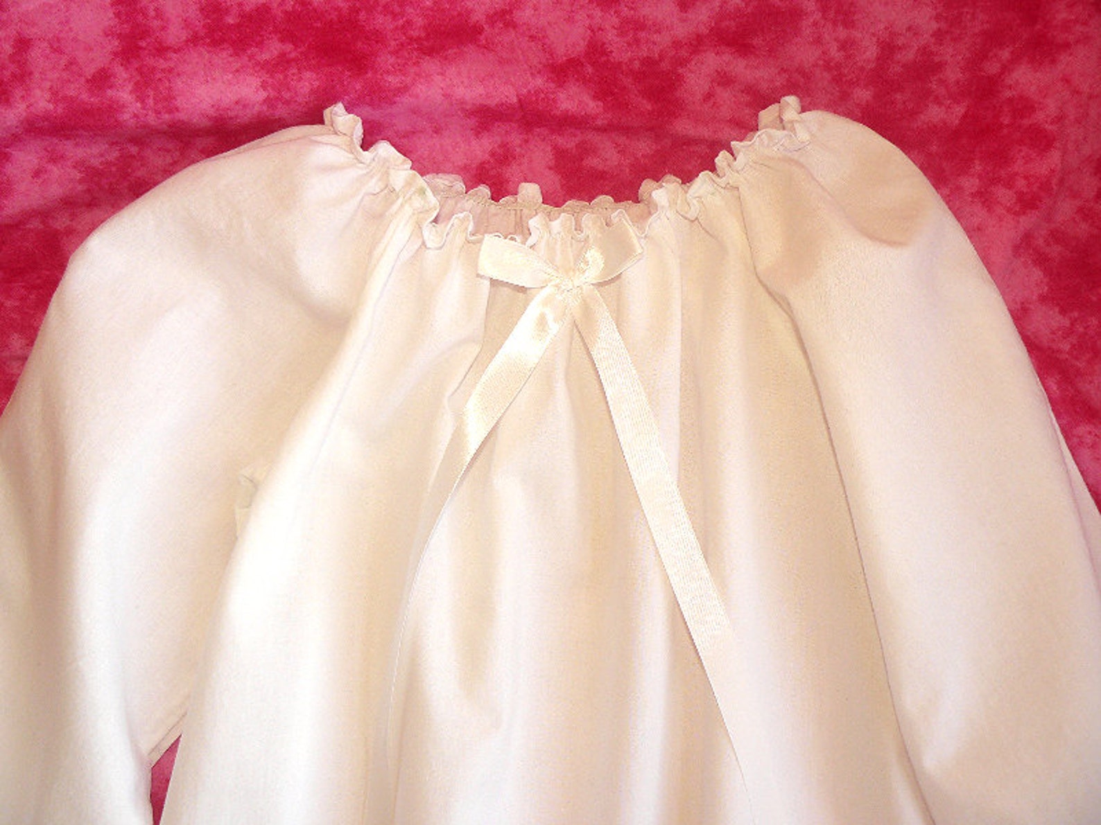 Girls White Cotton Nightgown With Eyelet Ruffle With Option of Etsy