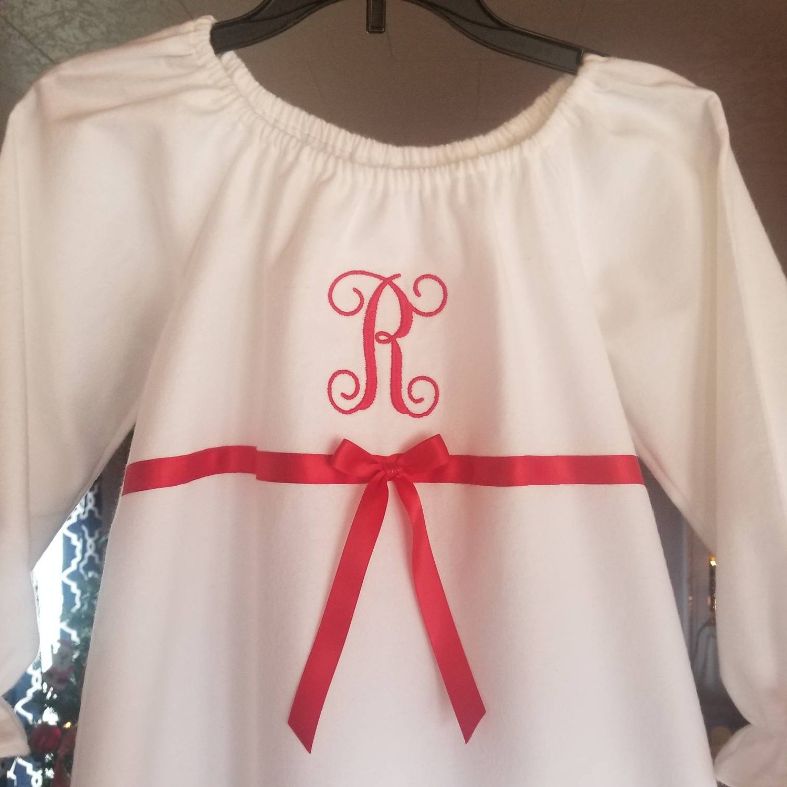 Personalized Gown / Nightgown/ Christmas Nightdress Girls/ Etsy