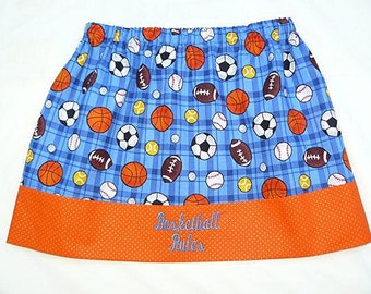 Girls "Basketball Rules" Skirt- size 6