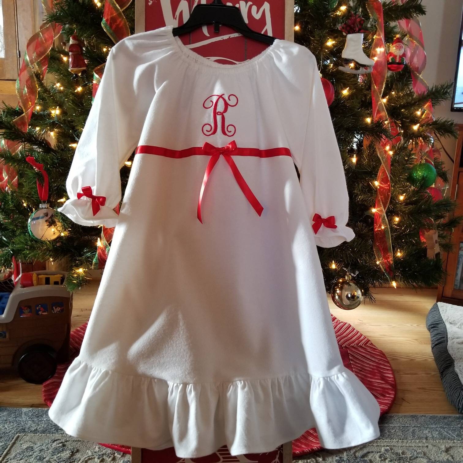 Personalized Gown / Nightgown/ Christmas Nightdress Girls/ | Etsy