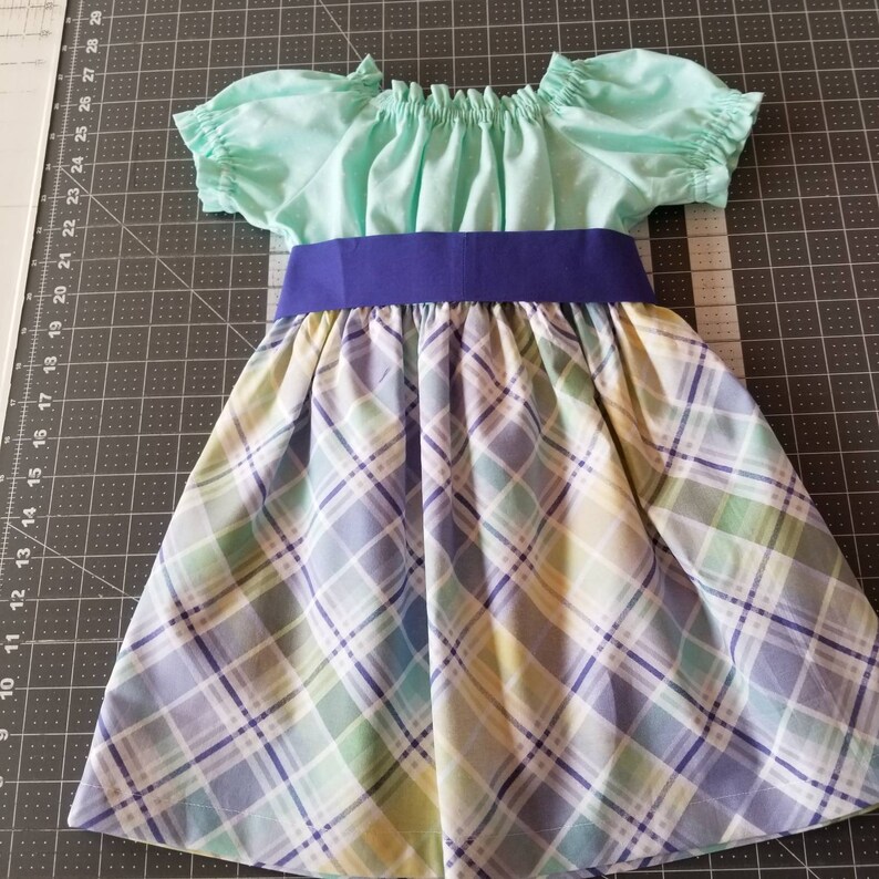 Toddler Girls Spring Easter Dress Plaid Easter Dress Infant Girls Dress