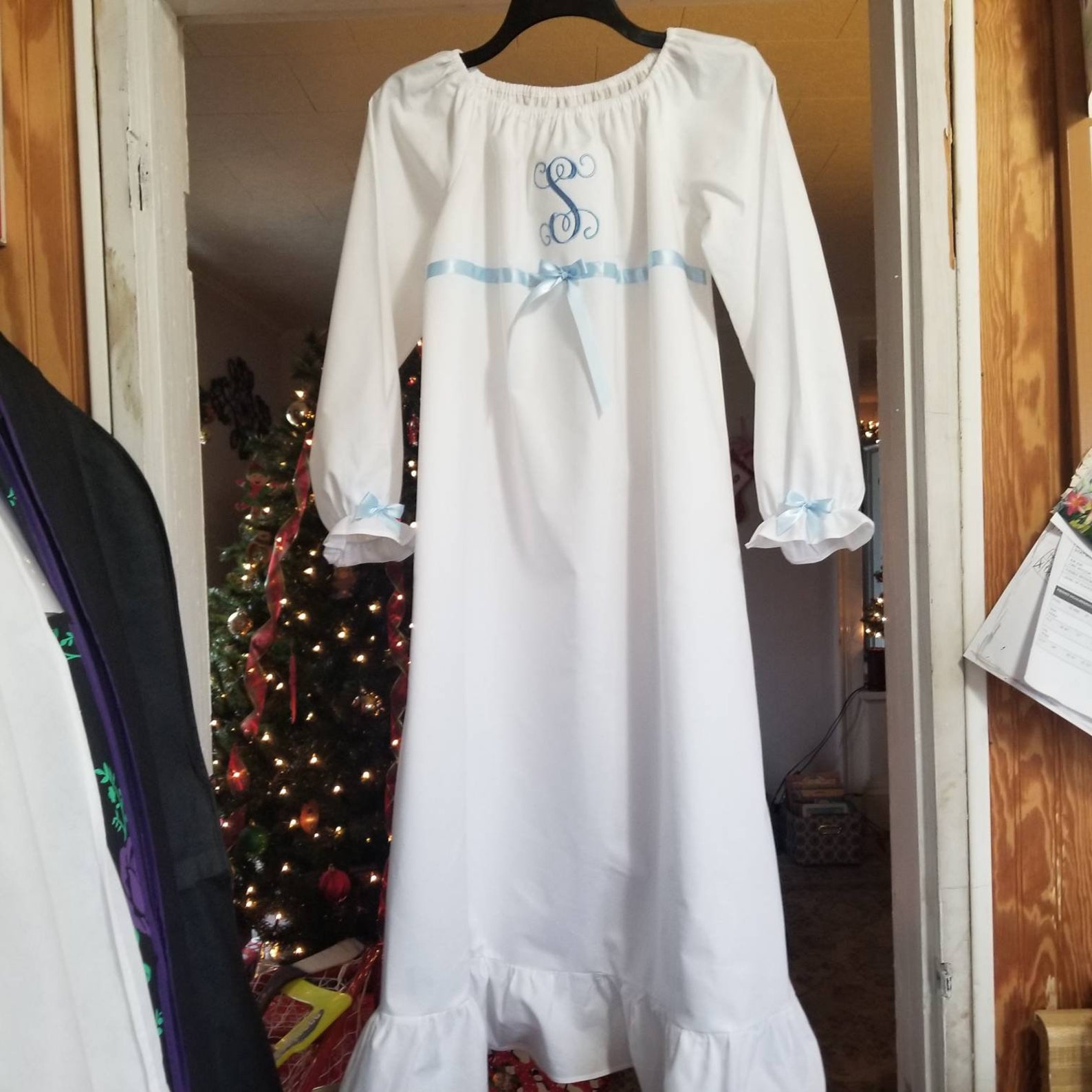 Personalized Gown / Nightgown/ Christmas Nightdress Girls/ Etsy
