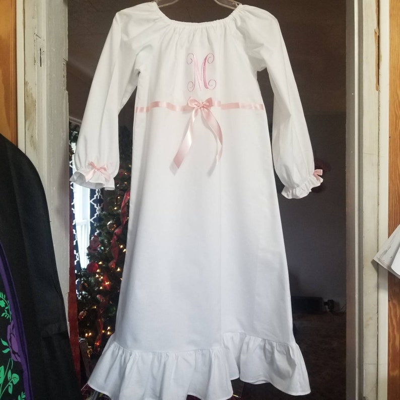 Personalized Gown / Nightgown/ Christmas Nightdress Girls/ Etsy