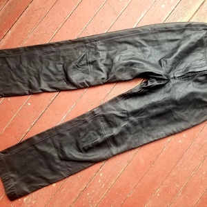 Vintage 28&quot; x 31&quot; Straight Leg Leather Pants