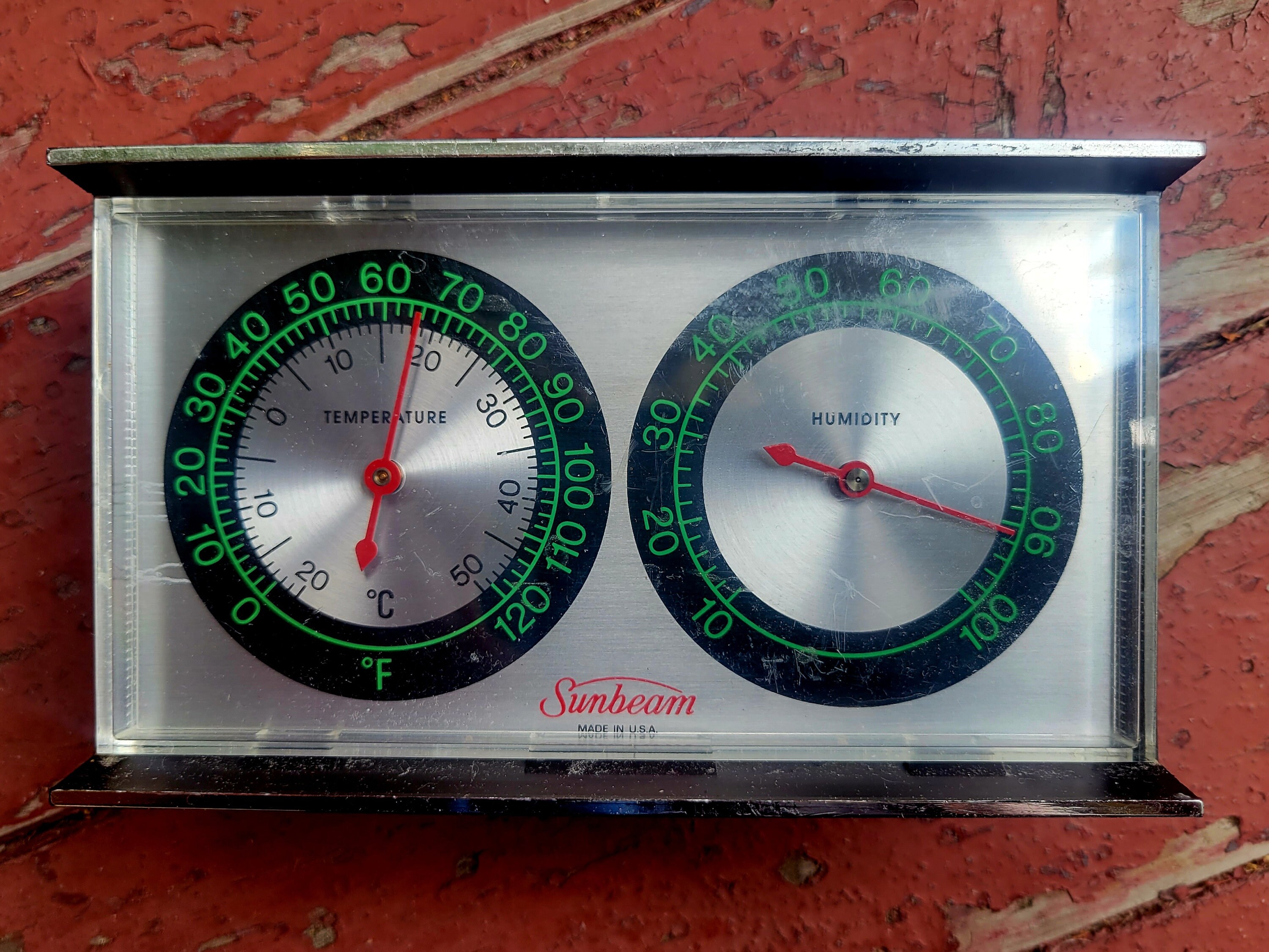 Vintage Sunbeam Thermometer/humidity Gauge 