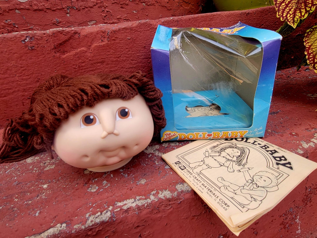1984 Doll Baby Doll Head Pigtail Baby Etsy
