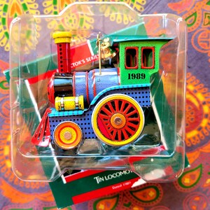 1989 Hallmark Tin Locomotive Ornament