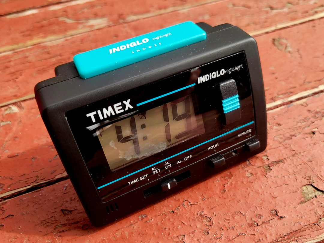 Vintage Timex Indiglo Alarm Clock Etsy