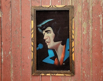 Vintage Elvis Presley Velvet Painting