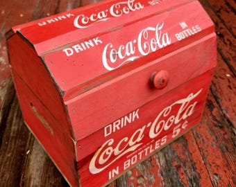 Antique Coca-cola Wood Box and Full 6 Pack - Etsy