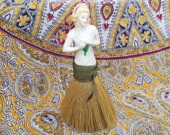 Vintage Porzellan Half Doll Vanity Brush