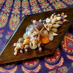 Vintage Shell Mosaic Wall Hanging