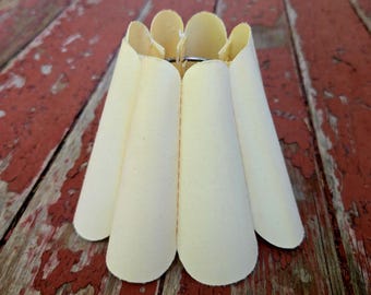 4" x 5" Beige Cotton Clip On Lamp Shade