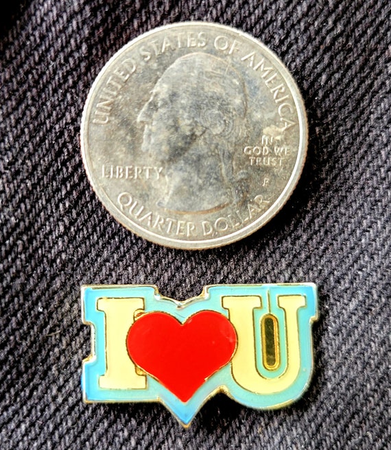 70's I Love U Lapel Pin - image 2