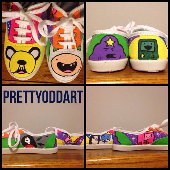 Adventure Time Finn and Jake Hand Painted Shoes/vans - Etsy