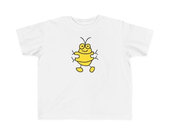 Camiseta infantil de abeja sonriente de dibujos animados / Camiseta amarilla con un lindo insecto