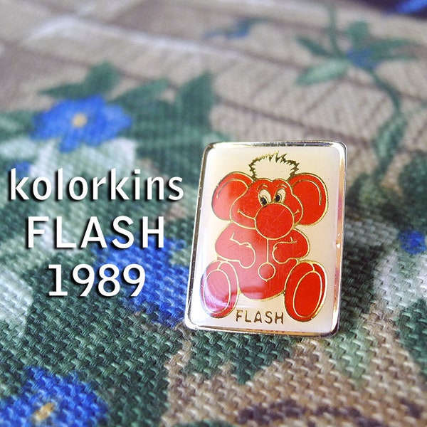 Kodak Kolorkins Flash, Kolorkins Pin, Vintage Jewelry, Epoxy Enamel, Vintage Kodak, Flash, Collectible Jewelry, Trading Pin, Kolorkin US