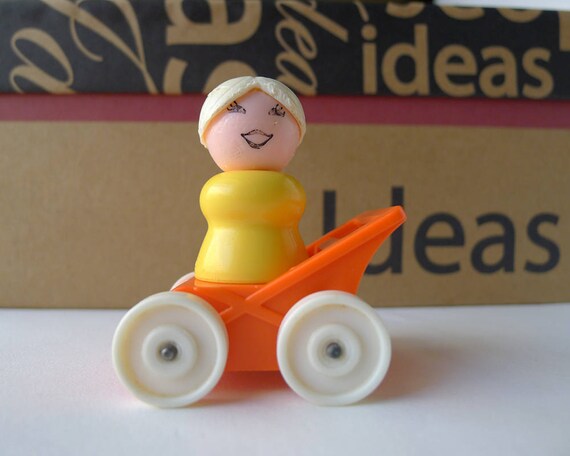 fisher price pram and doll