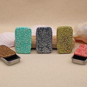 Sliding Pill or Stash Box "Hawaiian Monstera, Tropical, Island Paradise, Ocean Beach, Gifts for Men or Women, Gifts under 20"