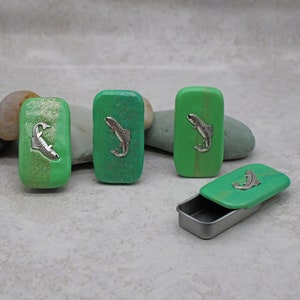 Sliding Pill or Stash Box "Fishing, Outdoors, Nature"