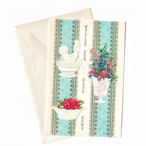 Vintage Get Well Card Mid Century Greeting Card 1950s