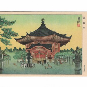 Vintage Postcard Japan Nanen-do GORGEOUS Colors