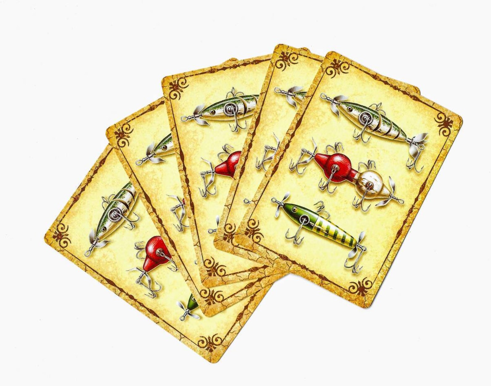 Vintage Fishing Lures Playing Cards Set of 5 Cards Chosen at Etsy