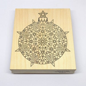 Ornament Stamp Wooden Hand Stamp Ornament Design GORGEOUS Large
