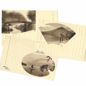 Vintage Postcards Japan Set of 3 Unused Nikko
