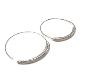 Silver Beaver Teeth Hoops - Standard Gauges