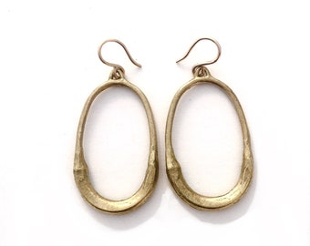 Beaver Teeth Brass Casted Earrings