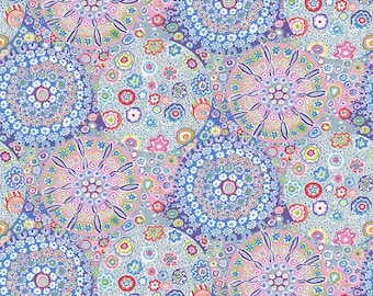 Millefiore Pastel - 108" Wide Precut Remnant Back Fabric by Kaffe Fassett Collective - 100% cotton fabric -