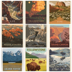 Nationalpark Poster Panel von Andersson Design Group Origins - 100% Baumwollstoff - per Panel