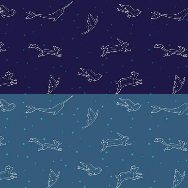 Glow in the Dark Constellations from Dream World by Emily Winfield Martin - by the Half Yard